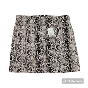 Free people snake skin animal print NWT mini skirt Y2K women's size 8